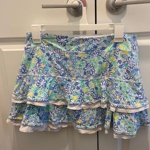 LILY PULITZER TENNIS SKIRT Floral pattern High waisted Shorts Pocket ACTIVEWEAR
